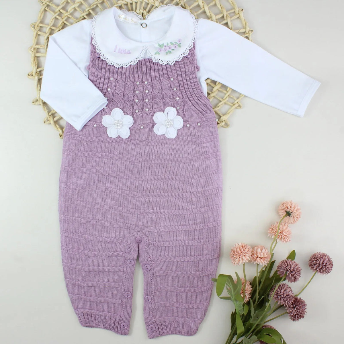 Kit Saída Maternidade Florzinhas - Personalize Com o Nome da Sua Princesa