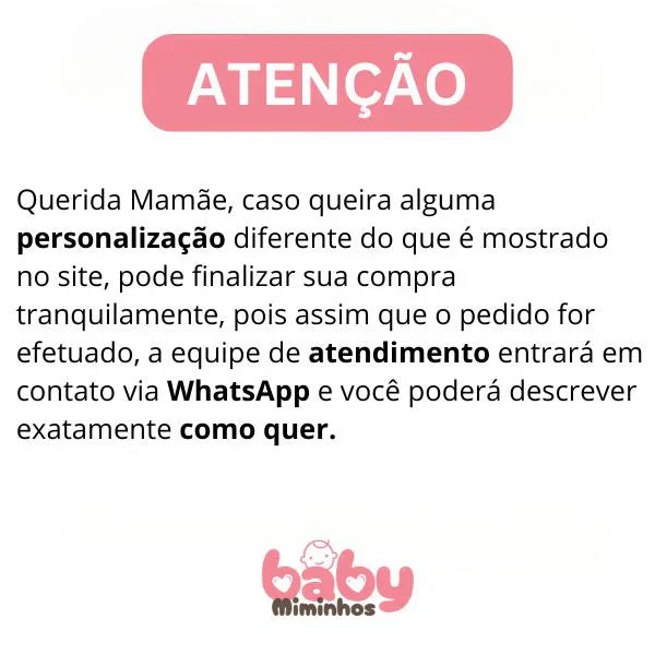 Kit de Fraldinha Completo e Personalizado 20 Peças | Nome do Bebê Personalizado