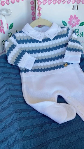 PROMOÇÃO Kit Saída Maternidade Com Pingente Dourado Personalizável Completa  - Veste Até 4 Meses (Menino)