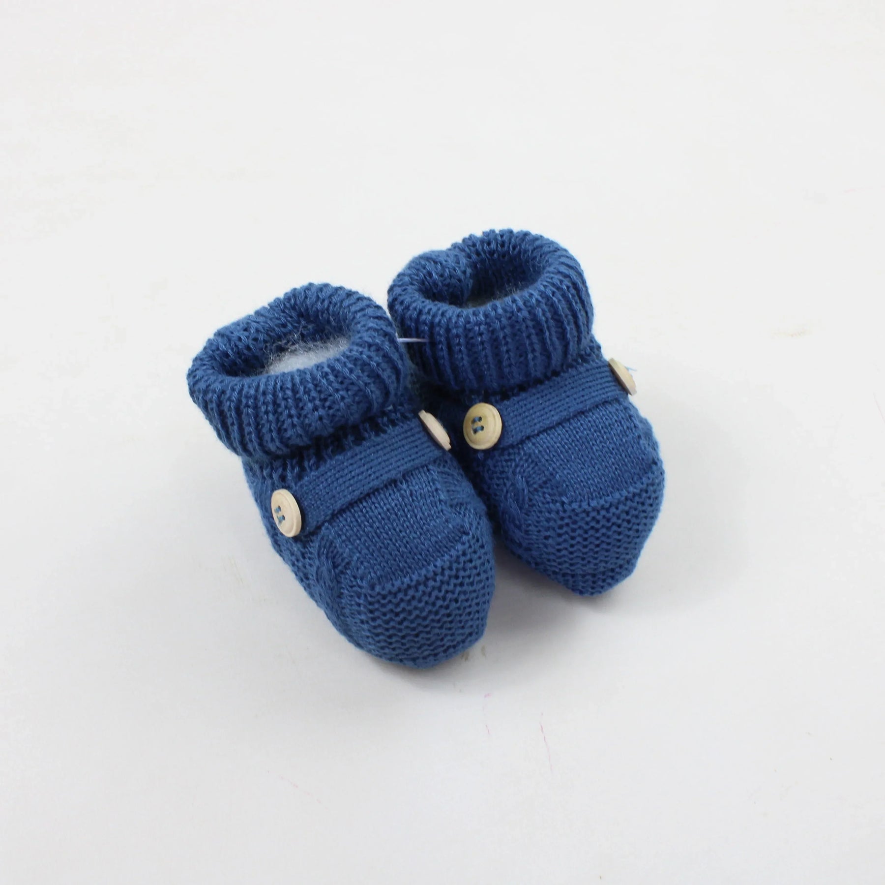 Saída De Maternidade Masculina Bebê Tricô Caio 7 Peças - ACOMPANHA BODY PERSONALIZADO À MÃO                                                                        Azul Jeans