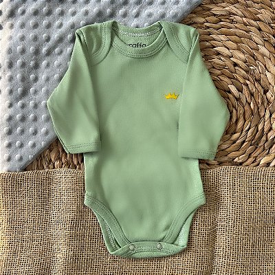 Kit 2 Body Suedine Liso Manga Longa