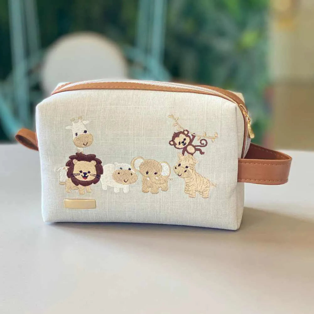 Kit Baby 4 Personalizado - Linho Cru I Caramelo