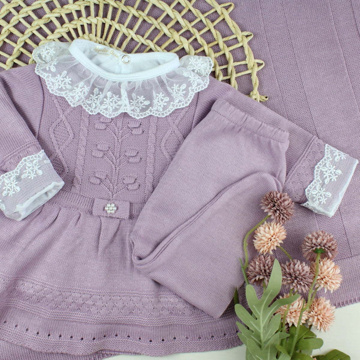 Kit Saída Maternidade Vanessa Body renda - Personalize Com o Nome da Sua Princesa