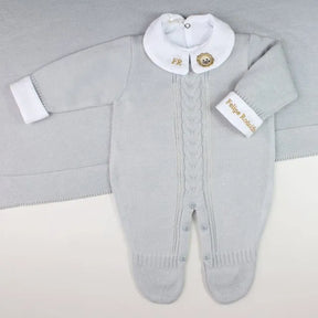 Saída De Maternidade Masculina Bebê Cinza