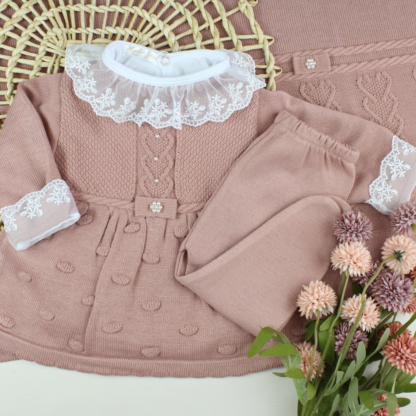 Kit Saída Maternidade Nicole Body renda- Personalize Com o Nome da Sua Princesa