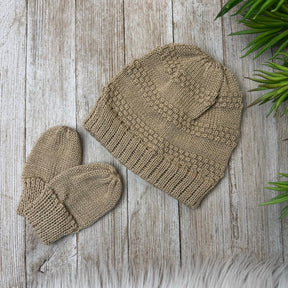 Saída De Maternidade Masculina Bebê Tricô Caio 7 Peças - ACOMPANHA BODY PERSONALIZADO                                                                        Verde Maré