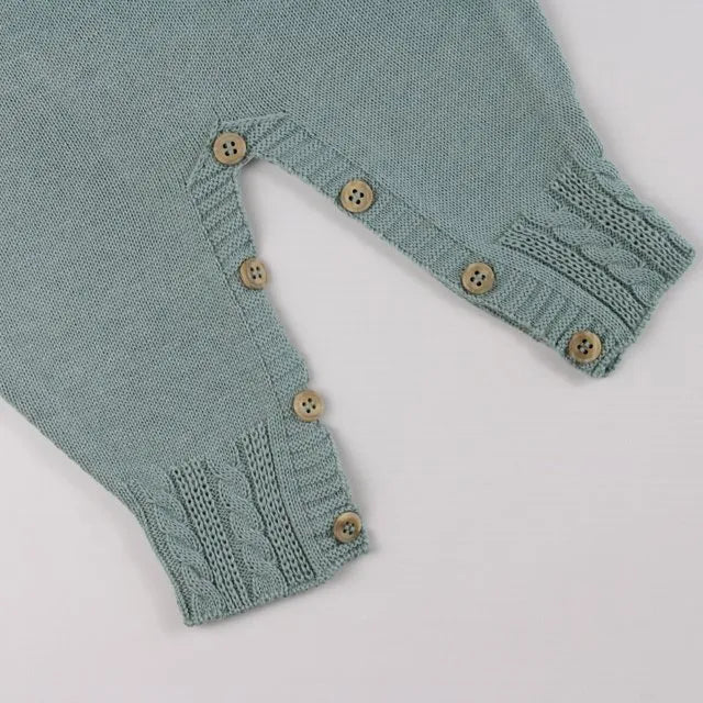 Saída De Maternidade Masculina Tricô Bebê Verde Maré