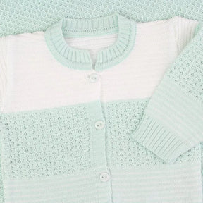 Saída De Maternidade Masculina Bebê Verde Água