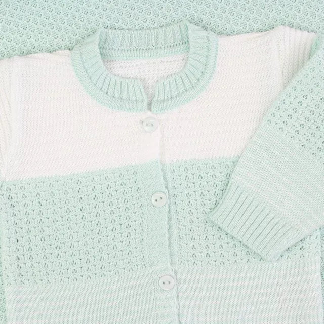 Saída De Maternidade Masculina Bebê Verde Água