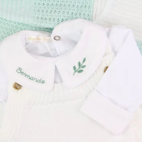 Saída De Maternidade Masculina Bebê Verde Água