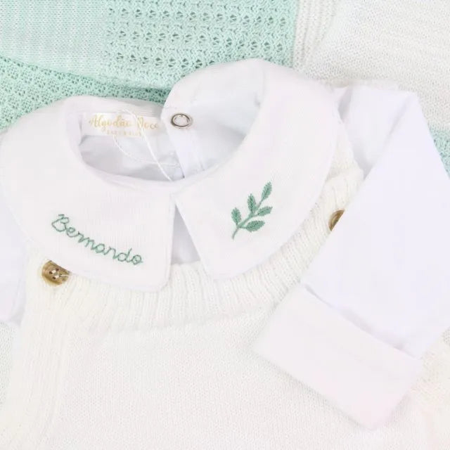 Saída De Maternidade Masculina Bebê Verde Água