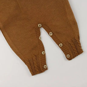 Saída De Maternidade Masculina Tricô Bebê Marrom