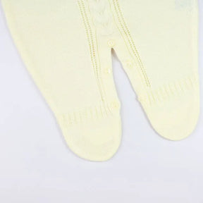 Saída De Maternidade Masculina Bebê Tricô Amarelo