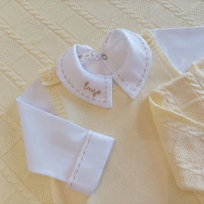 Saída De Maternidade Masculina Bebê Tricô Amarelo